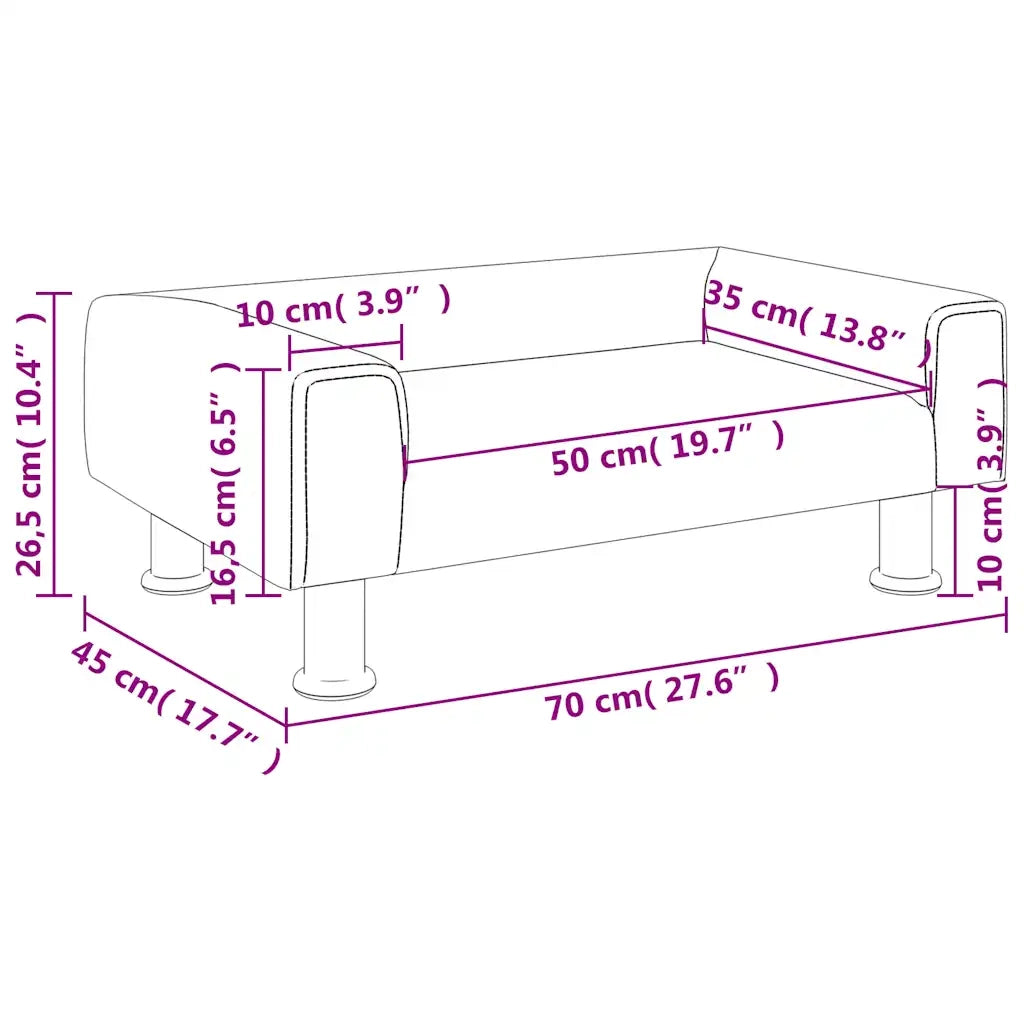 Divano | Divano da soggiorno | Sofa per Bambini Crema 70x45x26,5 cm in Velluto