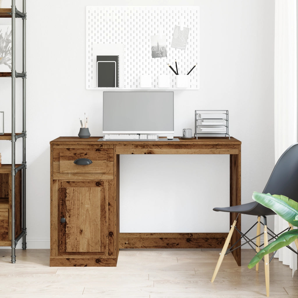 Scrivania  con ripostiglio in legno antico 50x115x75 cm in legno ingegnerizzato