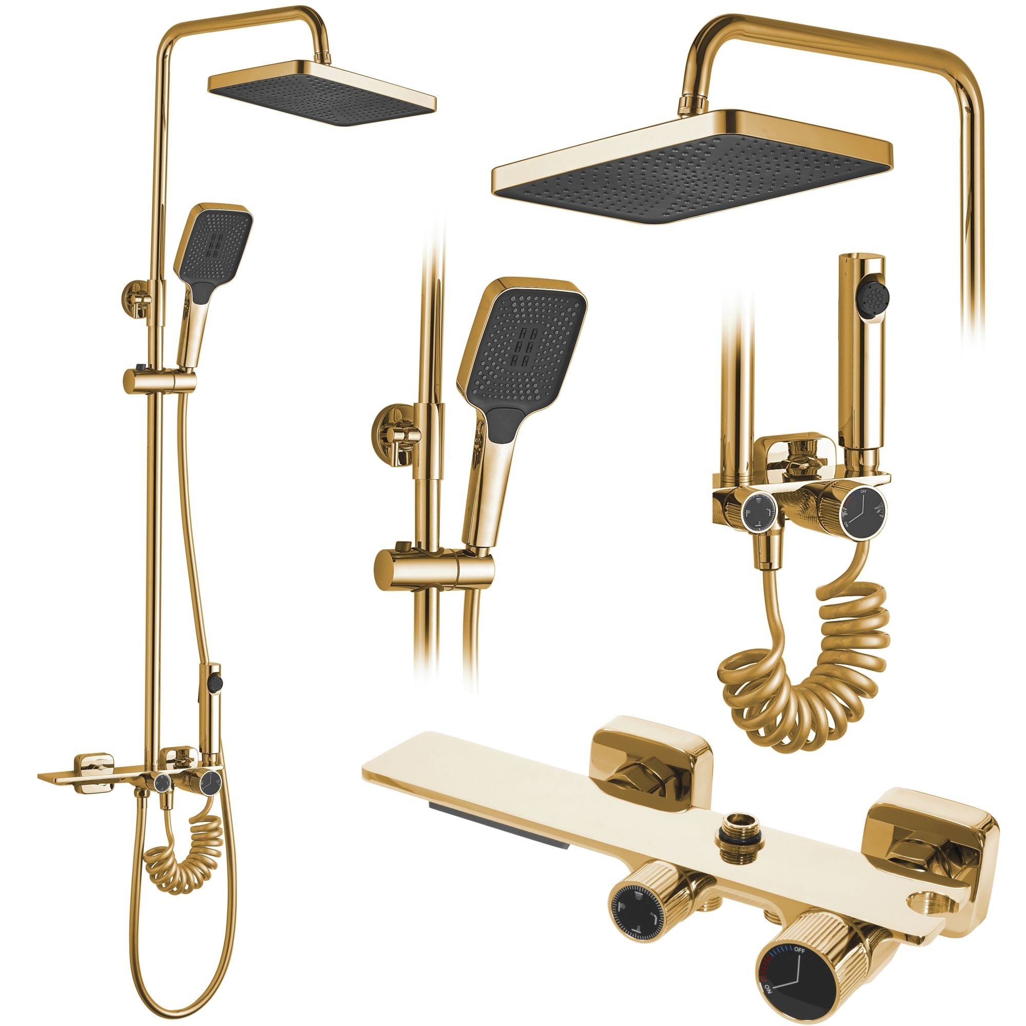 Set Doccia Rea Helix Gold