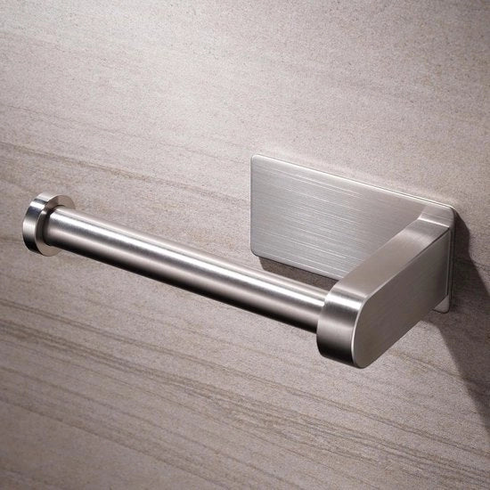 Supporto per carta igienica autoadesivo - Acciaio inossidabile - Accessorio bagno