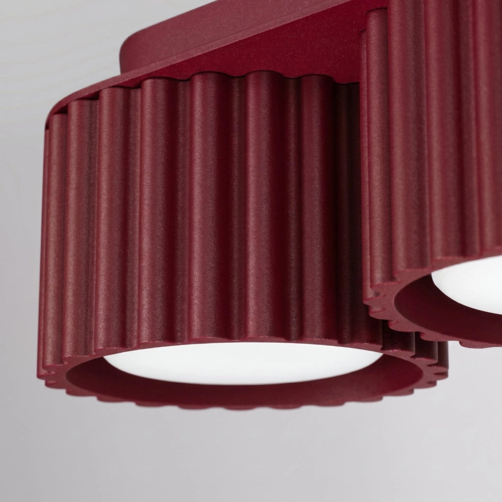 Plafoniera AURA 3 borgogna Gx53