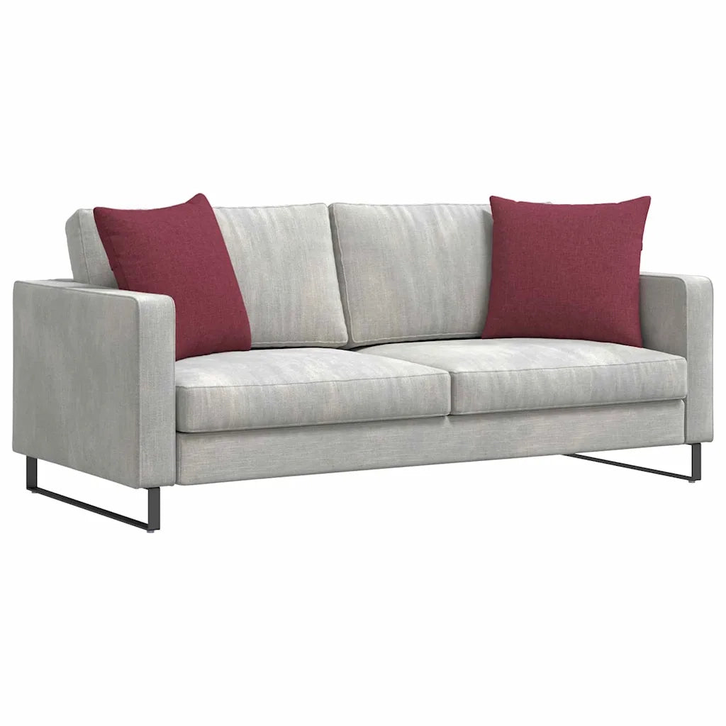 Cuscini da Divano 2 pcs Rosso Vino 50 x 50 cm Tessuto