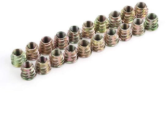 Set di viti a testa a zanna M8 - 20 pezzi - miscela a zinkle - testa a flangia - set di avviti per filo di vite - lavorazione del legno - inox e duraturo - viti a zanna