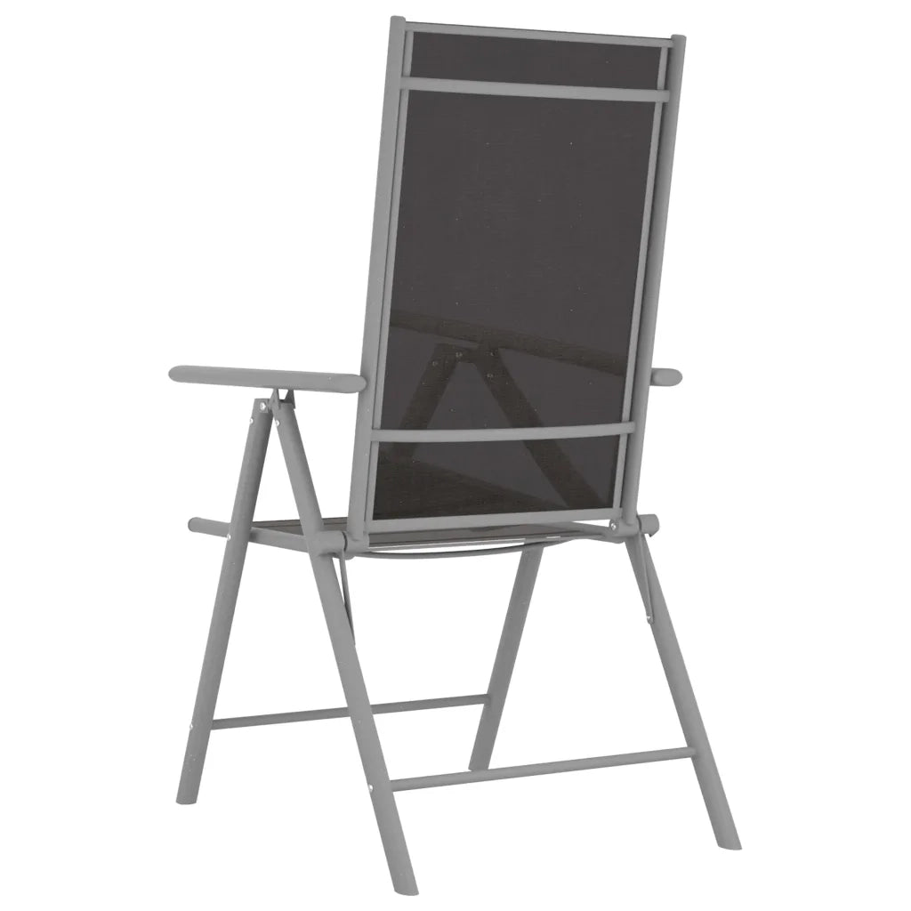 Set da Bistrot 3 pz in Alluminio e Textilene Argento cod mxl 36895