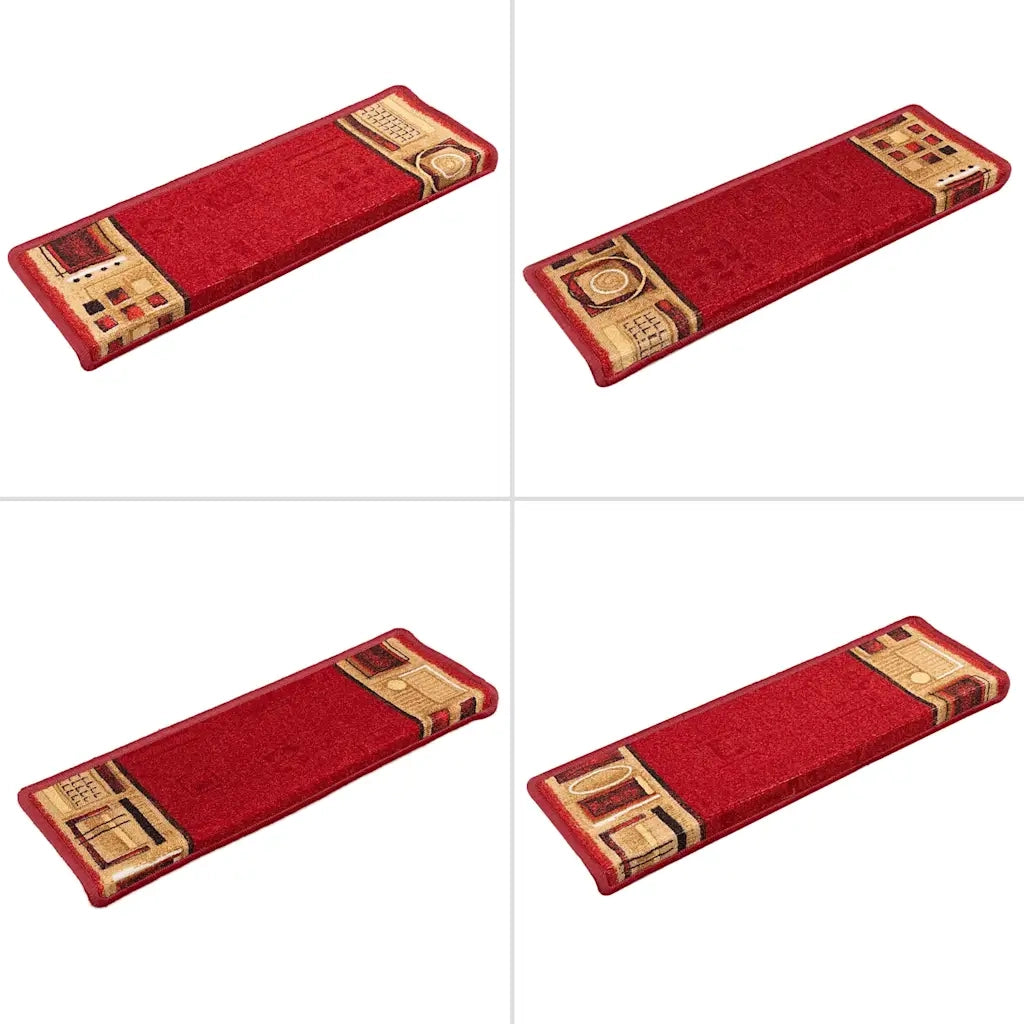 Tappetini per Scale Autoadesivi 5pz 65x21x4 cm Rossi 149838