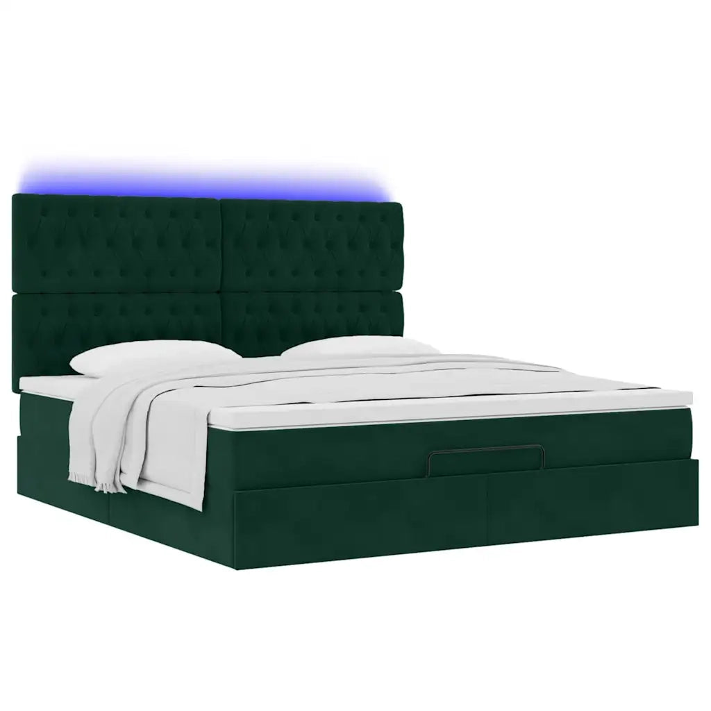 Struttura Letto Pouf con Materassi 160x200 cm Velluto 3314405