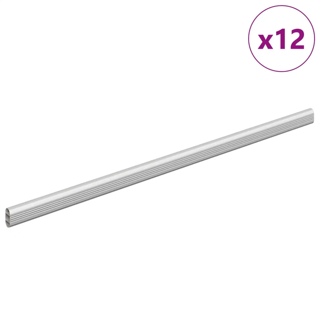 Asta per armadio 12 pcs Argento 472 x 15 x 29 mm 864888