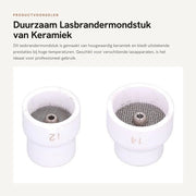 Kit di laser per ceramica - TIG-lasermarcia - Diametro della luna in porcellana 23,5 mm/27,5 mm - Set da 3 - Scatola in plastica - Resistenente alle alte temperature - Marcia laser per ceramica
