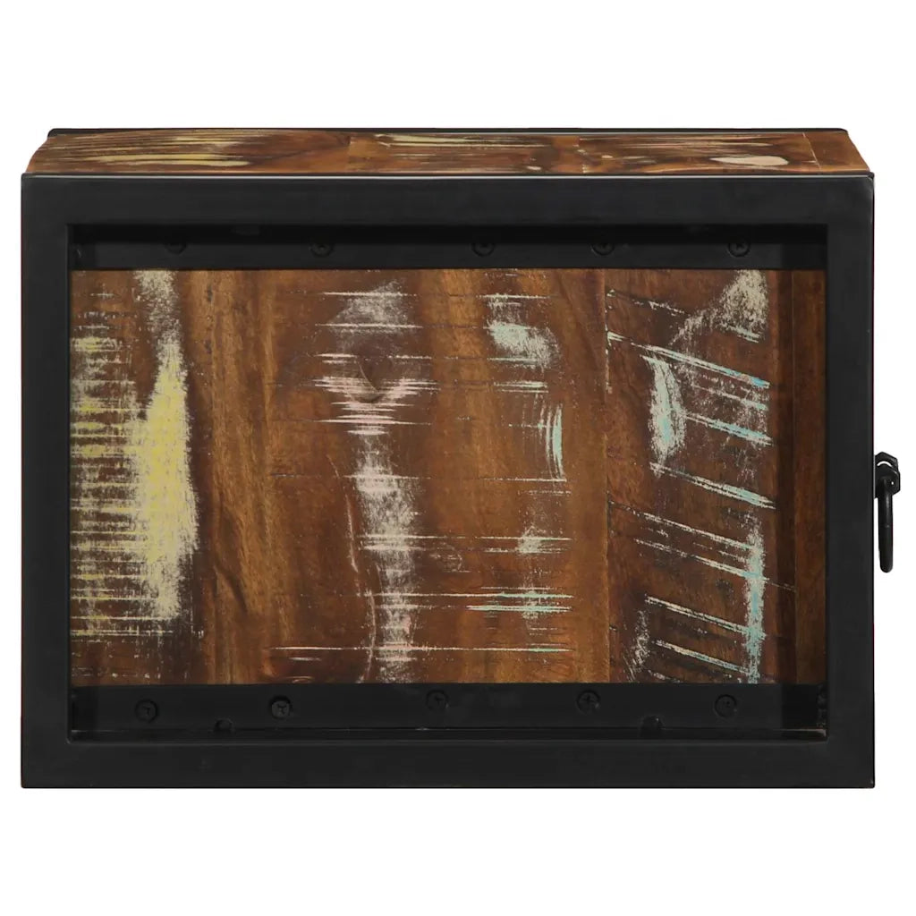 vidaXL Comodini 2 pz Multicolore 40x35x25cm in Legno Massello Recupero