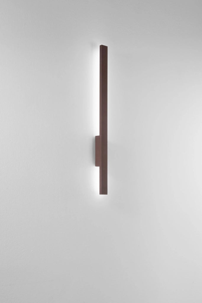 APPLIQUE LED HERCULES CORTEN IN ALLUMINIO E DIFFUSORE IN PC 23W 3500LM CCT 2700-3300-4000K IP65 60X55X1000MM