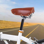 Sella da bicicletta universale comoda marrone con viti a molla - Uomo e Donna