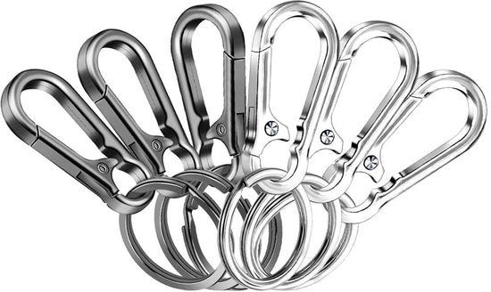 Kit di 6 ganci da chiave in metallo - Ganci da chiave - Ganci da chiave da 7 cm - Ganci da chiave rimovibili - Gancio da chiave - Gancio da chiave con anello da chiave 

Modello: 
- Materiale: Metallo
- Dimensioni: 7 cm