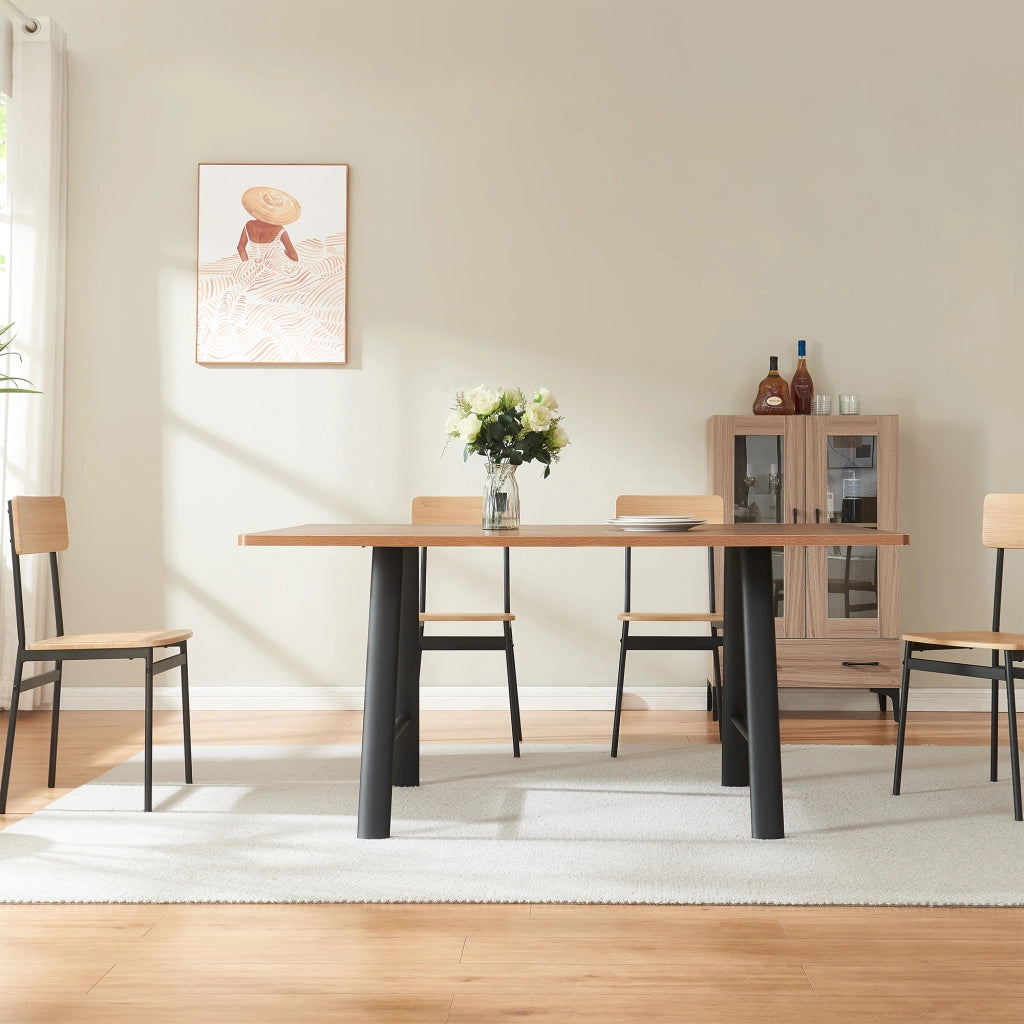 Set di 2 Gambe Hullem per Mobili 'Fai da Te' con Profili Ovali in Acciaio 72 x 70 x 10 cm - Nero [en.casa]
