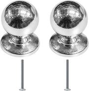 Pomolo per mobili 20x25 mm cromo lucido per cassetti e ante - confezione da 2 pezzi