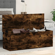 vidaXL Contenitore Portaoggetti Rovere Fumo 102x35x35 cm in Truciolato