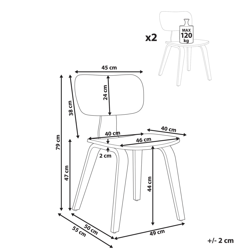 Set di 2 sedie da pranzo in legno chiaro e tessuto boucle di poliestere beige Gambe in legno di betulla Stile tradizionale retrò