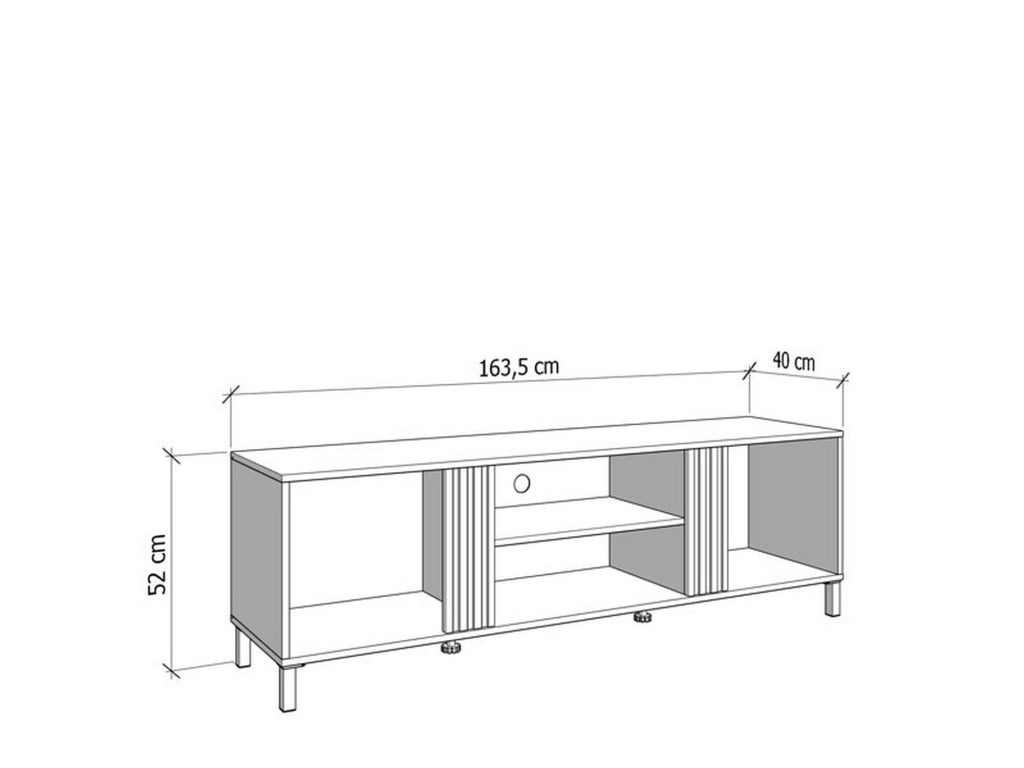 Lauco, Mobile Porta tv un Ripiano, 163.5x40x52h cm Beige