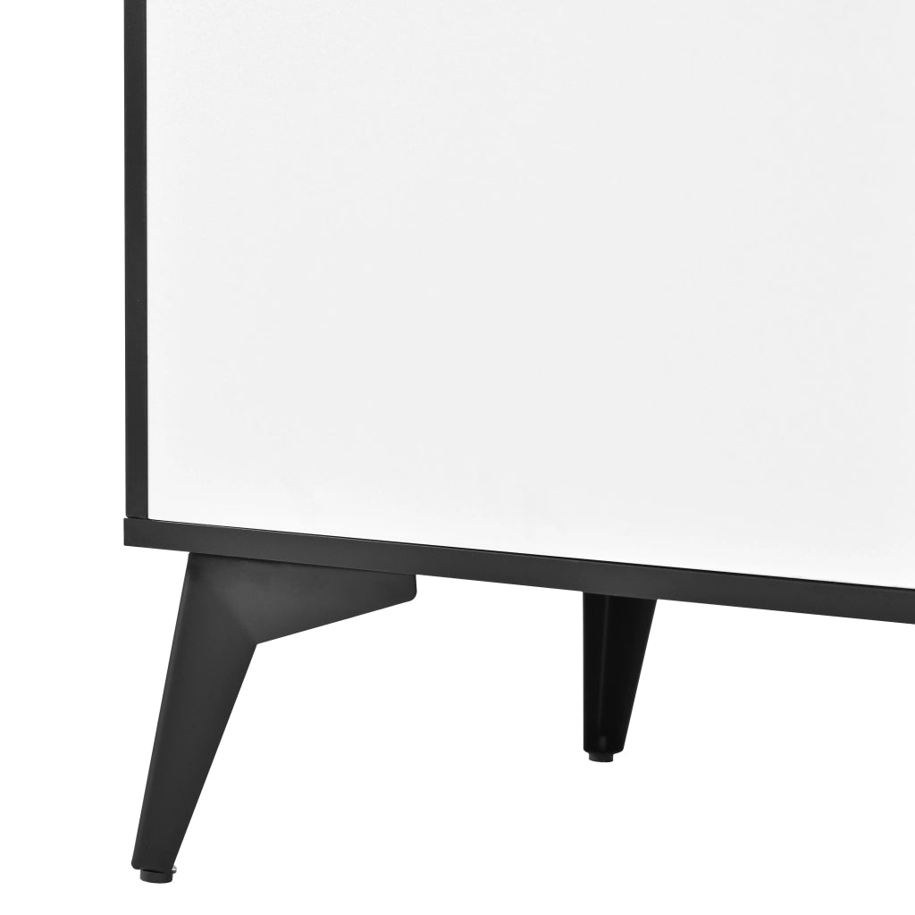 Mobile contenitore con vetrina in vetro, LED da app, 2 ante e 3 cassetti, per cucina e pranzo, 120 × 40 × 160 cm