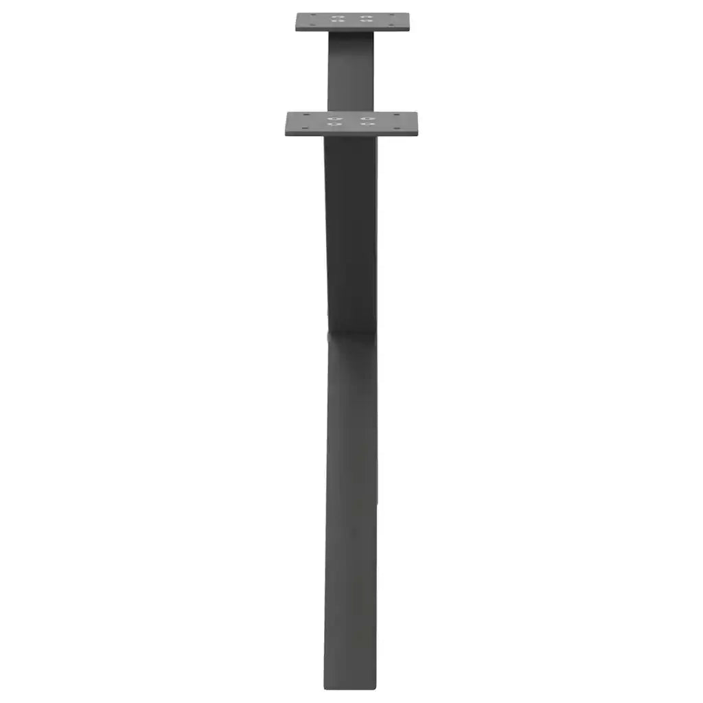 vidaXL Gambe per Tavolino da Caffè a Forma di X 2 pz Antracite 70x(42-43) cm Acciaio