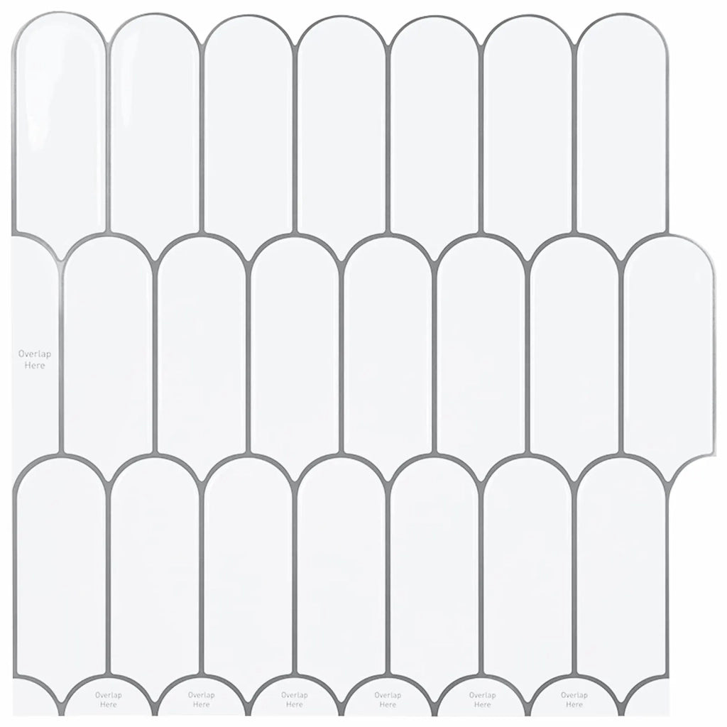 Piastrella Piuma 10 pz Bianco e Grigio 30 x 30 cm CFW1907643