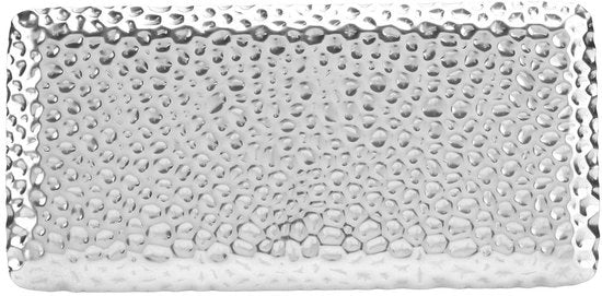 Scatola di Deposito in Acciaio Inossidabile - Forma Rettilinea - Antiscivolo - Decorativa - Manufatto Artigianale - Sostenibile - Tray di Deposito