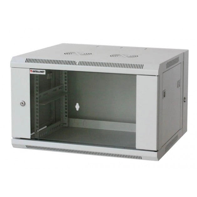 Armadio Rack 19'' a muro 12 unità due sezioni Grigio