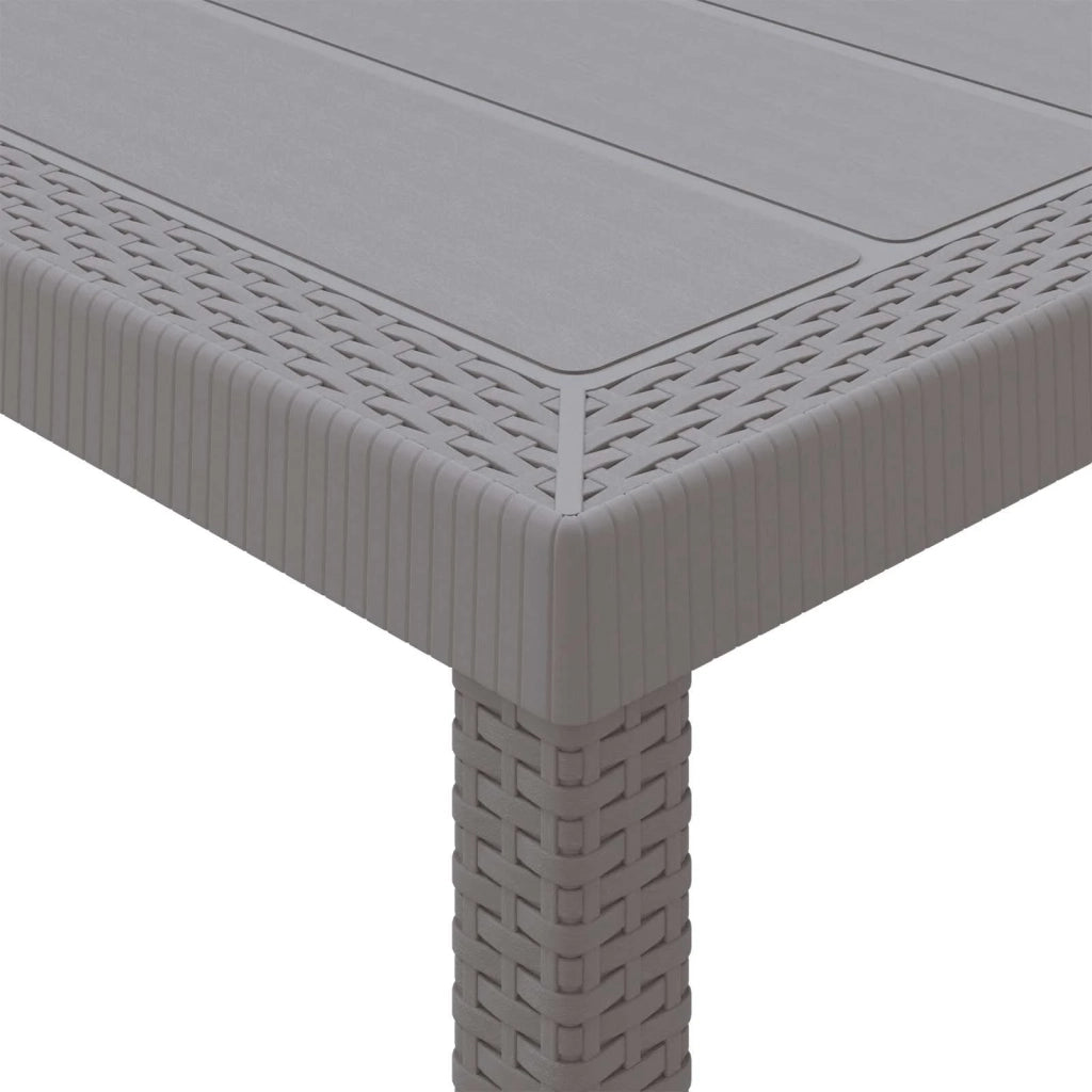 Set da Pranzo per Giardino 9 pcs Bianco Polipropilene
