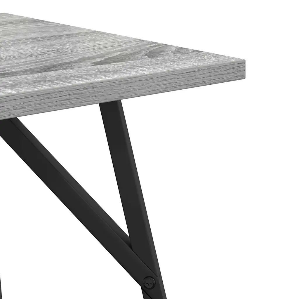 Set tavolini 2 pcs Grigio Sonoma e Nero 869729
