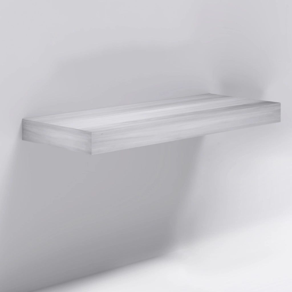 Mensolone in laminato sospeso per lavabi da appoggio arredo bagno made in italy *** finitura- olmo chiaro, misure l12...