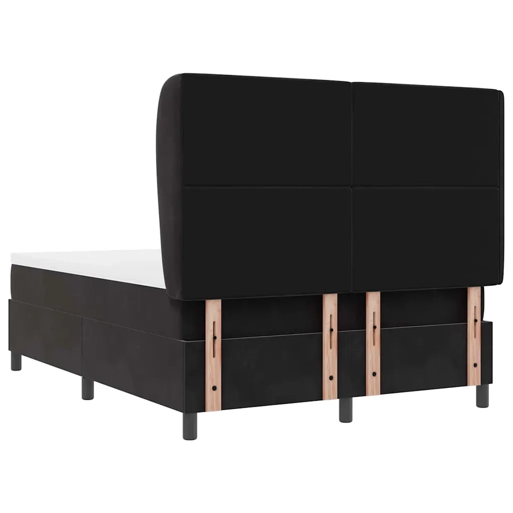 Letto a molle con materasso Nero 200 x 160 cm Poliestere 3340882