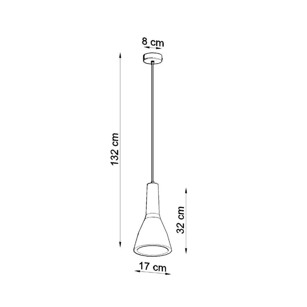Lampada sospensione in cemento RAVENO Pure Lume E27