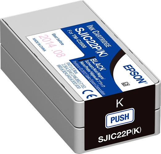 Epson SJIC22P(K): Ink cartridge for ColorWorks C3500 (Black)