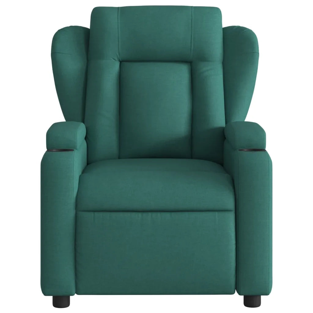 Divano Sedia-Poltrona Reclinabile in Tessuto Verde Scuro 305762