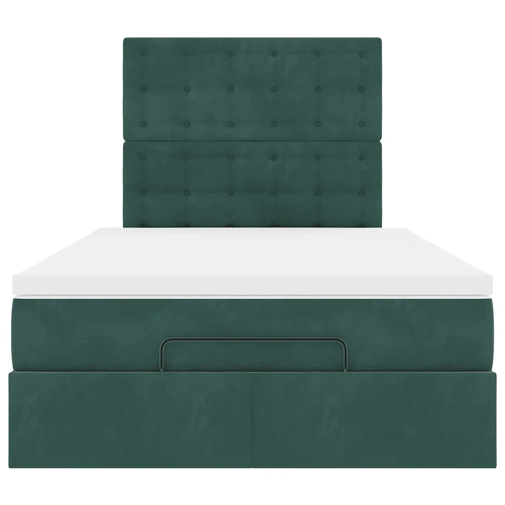 Struttura Letto Pouf con Materassi 120x200 cm Velluto