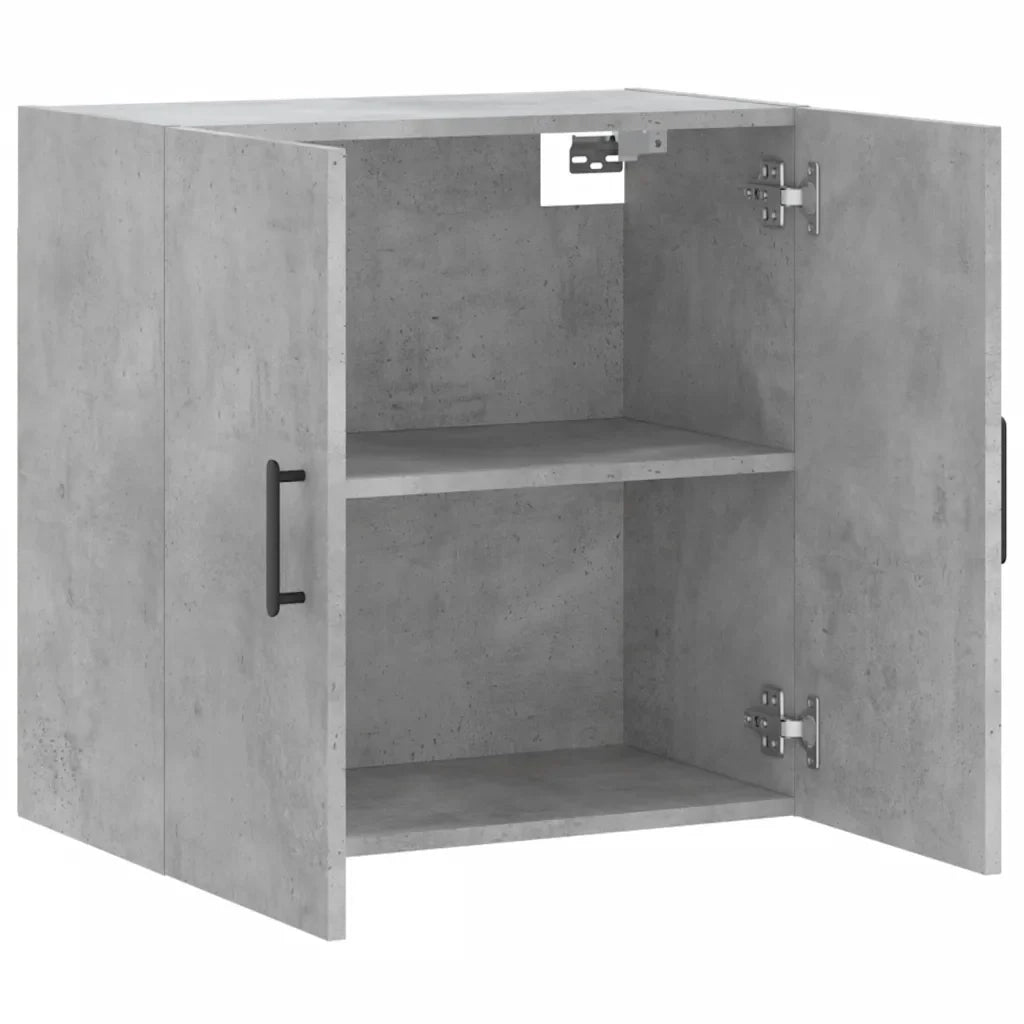 Mobiletto decorativo sospeso a parete contenitore grigio cemento 60 x 31 x 60 cm legno composito grigio 02_0048811