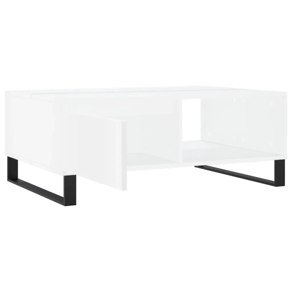 Tavolino da salotto | Tavolino da caff¨¨ | Tavolino da Soggiorno Bianco 90x60x35 cm in Legno Multistrato