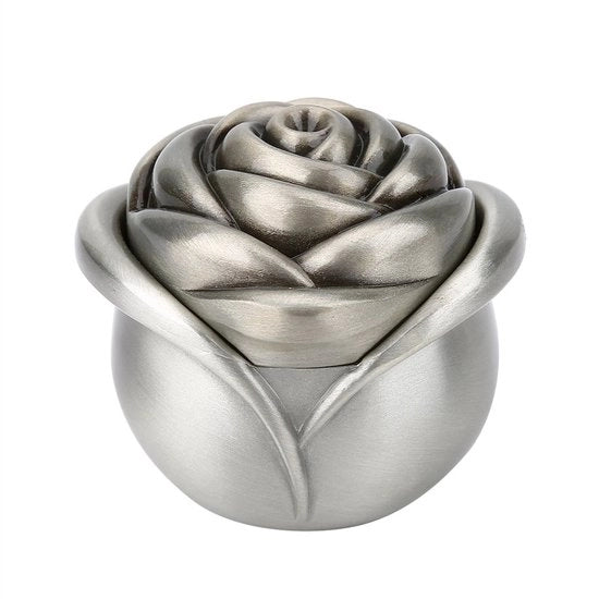 Cassa per Anelli - Cassa per Anelli con Disegno di Fiori - Ideale per Matrimonio - Dimensioni 5x5 cm - Inclusa Custodia per Gioielli - Cassa per Gioielli
