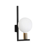 Applique Twin a Parete con Attacco E27 per Interni - Struttura Nero e Ottone Satinato 75W IP20 - Design Decorativo - Rossini Group