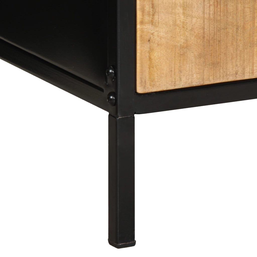Comodino 40x35x50 cm Legno Massello Mango Grezzo