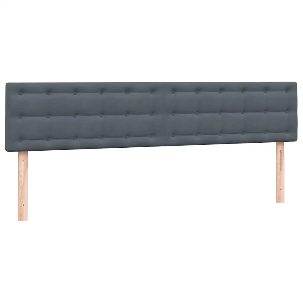 vidaXL Giroletto a Molle con Materasso Grigio Scuro 180x210 cm Velluto