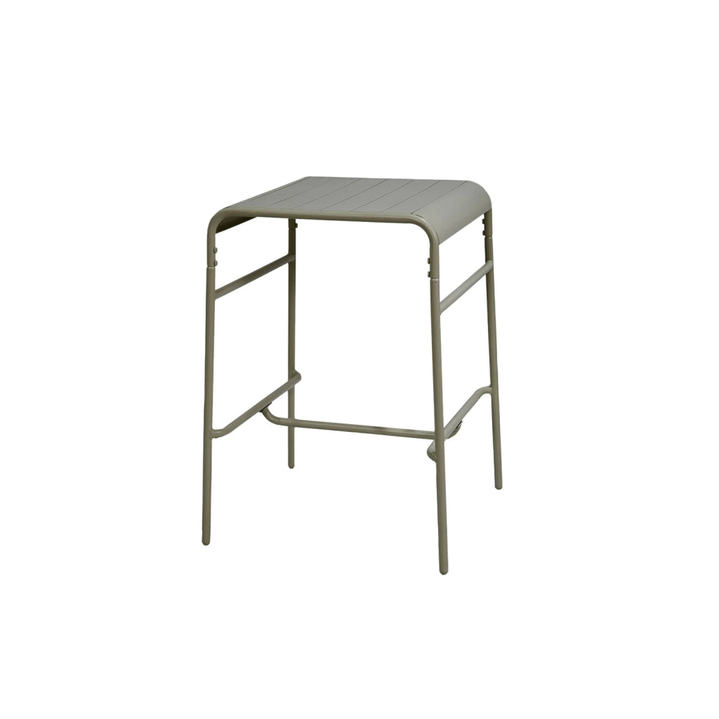 Tavolo da giardino in metallo 2 posti, 70cm, verde kaki