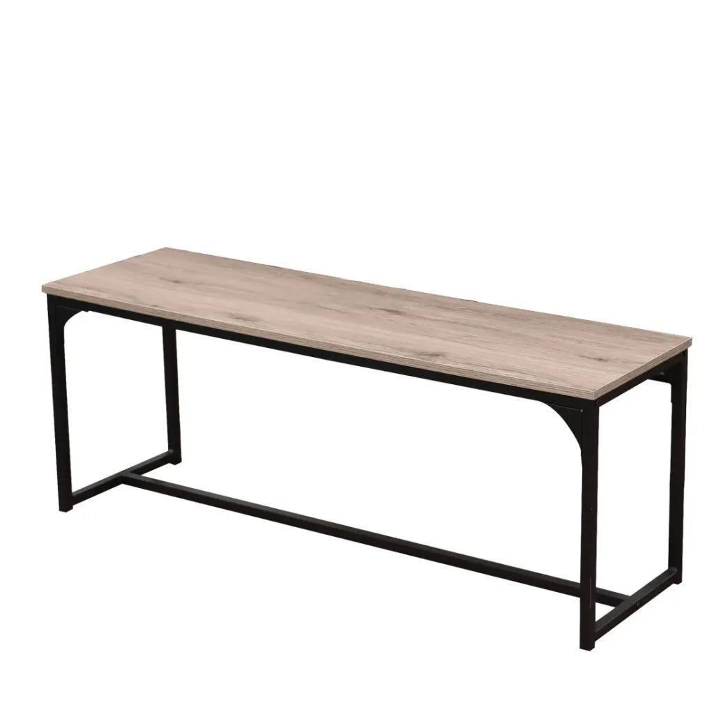 Panchina in legno con struttura in metallo nero collezione RANONG – Dimensioni 120x46x35 cm