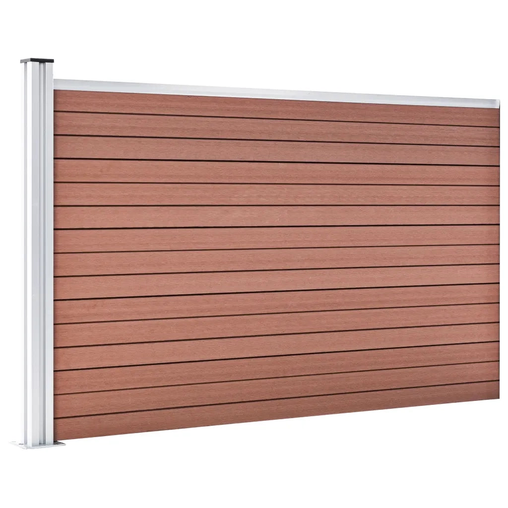 Pannello di recinzione | Recinzione da Giardino in WPC 175x105 cm Marrone