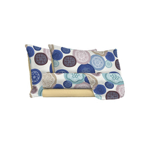 Set lenzuola 1 Piazza e Mezzo stampa sopra Sotto e Federe Murrine