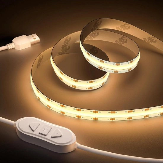 LED Striscia USB 5V, colore caldo 2700K, 3m, dimmabile, 960 LED, flessibile, con memoria, per illuminazione di sfondo TV, camera da letto e specchio.