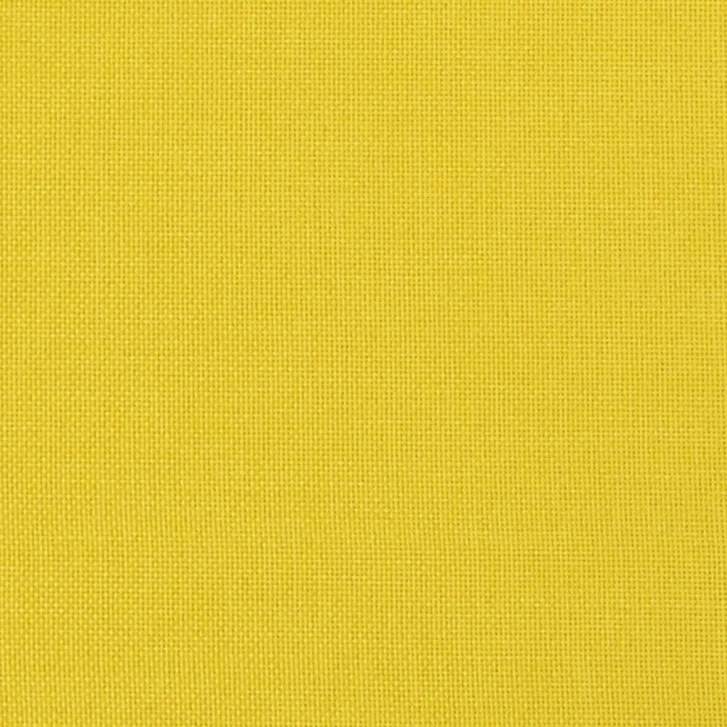 Divano a 3 Posti con Cuscini Giallo Chiaro 180 cm in Tessuto