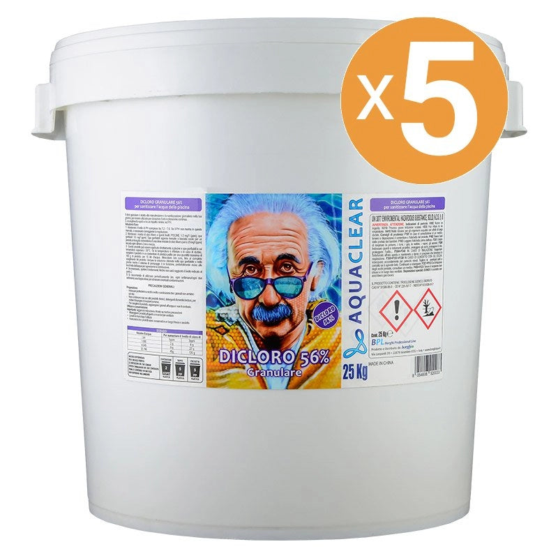 Dicloro Granulare 56% Diidrato, 5 Confezioni Da 25 Kg