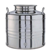 Contenitore Bidone Fusto In Acciaio Inox per Olio 50 Litri con Tappo Ermetico