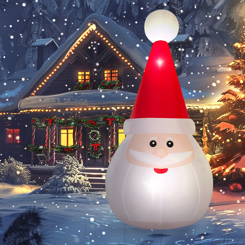 Gonfiabile Babbo Natale Grande Altezza 250 Cm Con Illuminazione Led Per Esterno