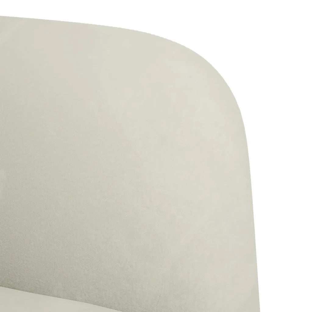 Divano Divanetto-Sofa Crema 109 cm in Velluto
